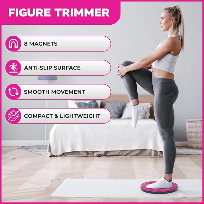 Core Abs Twister Board - Waist Sculptor Twister Board for Core & Ab Exercise - Waist Twisting Disc, Dizzy Disc Twist Board for Slimming Workout with 8 Magnets Reflexology