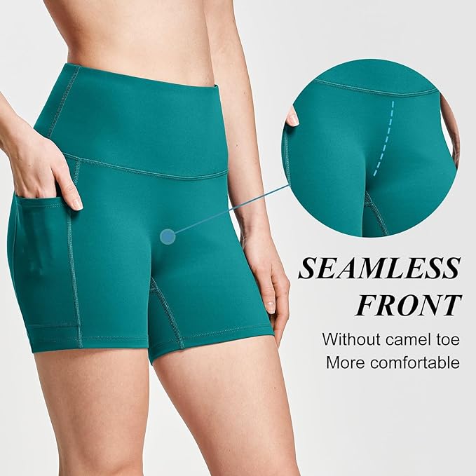 baleaf Women's 8"/ 5"/ 3" Biker Shorts High Waist Yoga Workout Gym Running Volleyball Spandex Shorts with Pockets