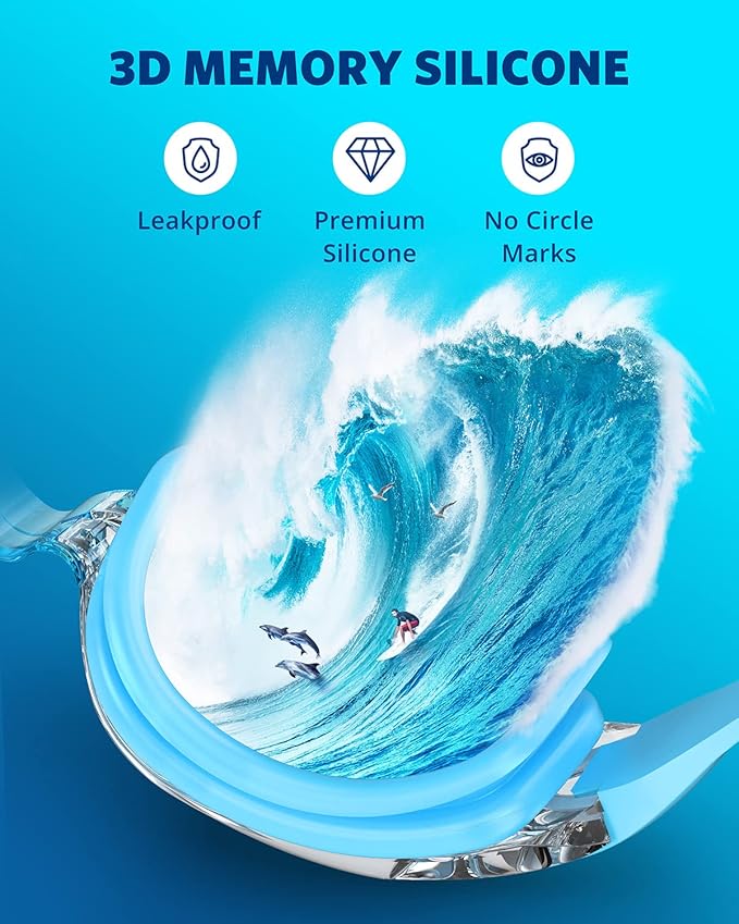 Aegend Swim Goggles, Swimming Goggles No Leaking Full Protection Adult Men Women Youth