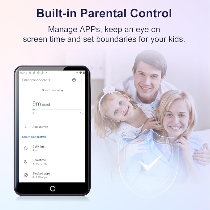 80GB MP3 Player with Bluetooth and WiFi, Android MP3 & MP4 Players with 4" Touchscreen and Speaker, Spotify Music Player with FM Radio, Audible, Amazon Music, Play Store (Purple)