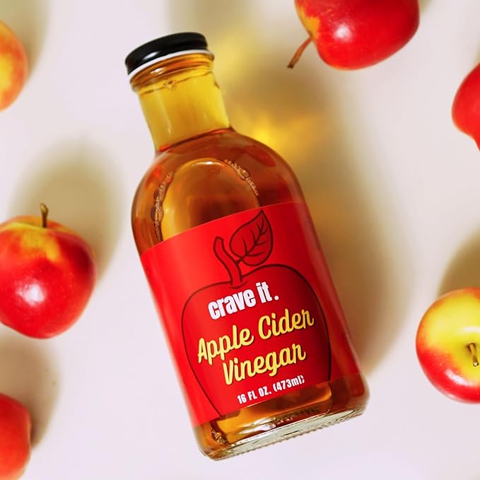Crave It. Apple Cider Vinegar with Mother - Gut Health & Digestion - Made with Utah Honey - 16oz - 4pk