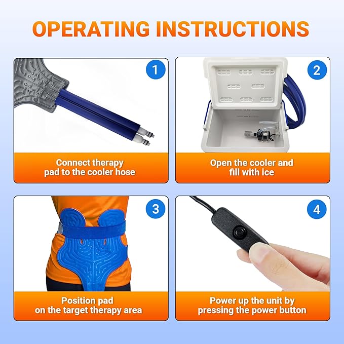 Cold Therapy Machine by Polar Sport - Ice Water Circulation System with Large Adjustable Cold Pad for Pain in The Knee, Shoulder, Ankle, Neck and Recovery After Surgery with Pump (Mini)