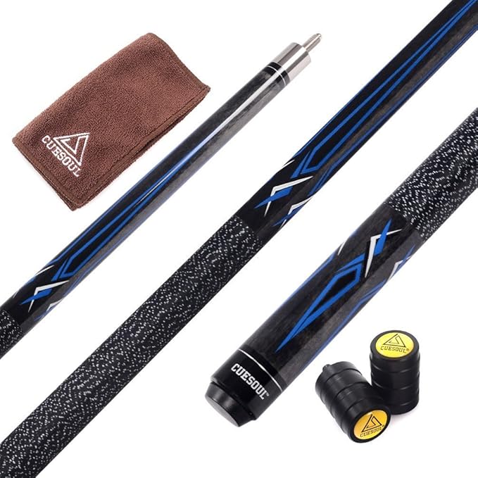 CUESOUL 58 Inch 19oz/20oz Maple Billiard Stick Pool Cue Set 11.5mm/13mm Tip[Weight Adjustable]