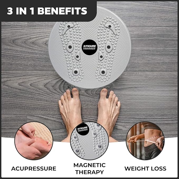 Core Abs Twister Board - Waist Sculptor Twister Board for Core & Ab Exercise - Waist Twisting Disc, Dizzy Disc Twist Board for Slimming Workout with 8 Magnets Reflexology