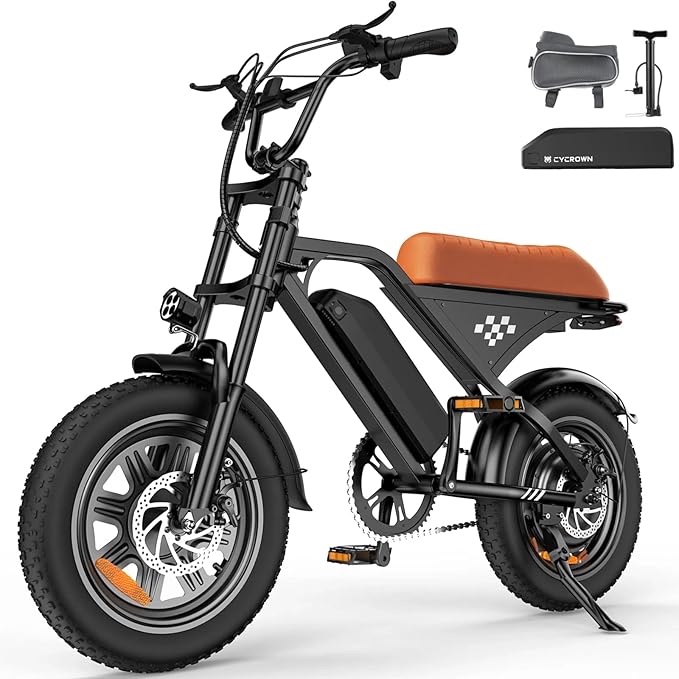 Electric Bike for Adults,16" Electric Dirt Bike with 750W Motor,22MPH 55 Miles PAS Range ebike,UL2849 Certified 374.4WH Battery USB Charging Commute Off Road Ebikes for Adults and Teens