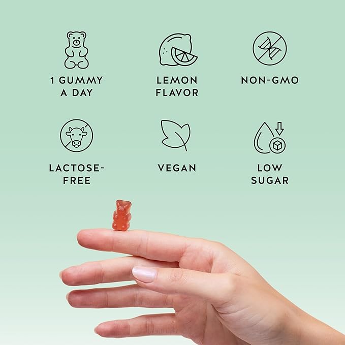 Immune Support Gummies – Vitamin C, D, B6 & B12 – Daily Immune Boost – Vegan, Naturally Flavored (30 Gummies)