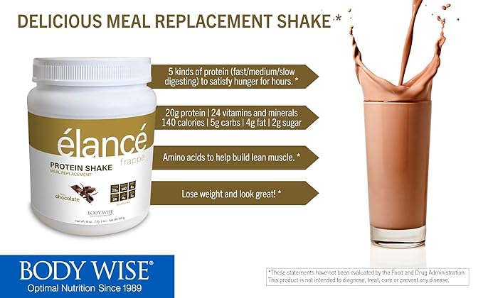 Elance Frappe (Shake) Chocolate -Meal Replacement - 18 oz