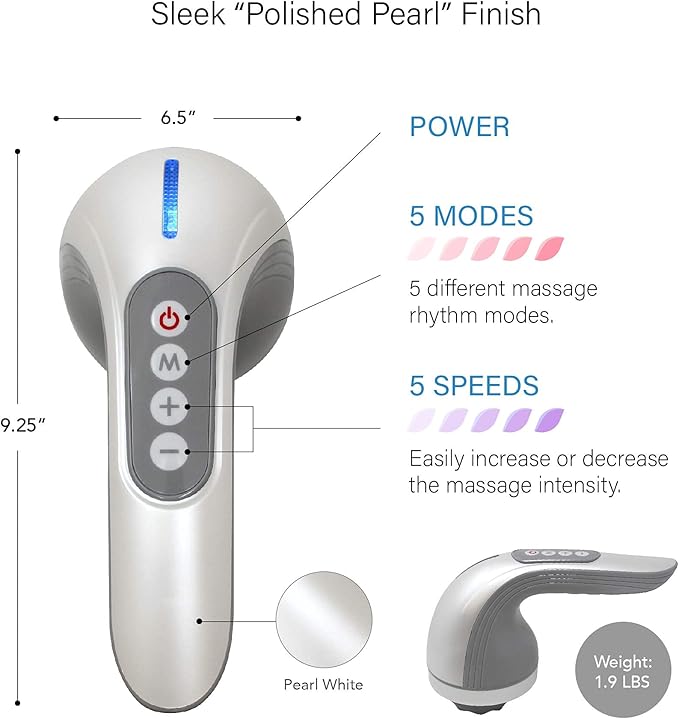 Daiwa Felicity Multipurpose Body Massager – Cordless Handheld Cellulite Remover Body Sculpting Machine - Electric Contouring Massage Tool for Butt Legs Belly Fat Stomach Celulitis Lymphatic Drainage