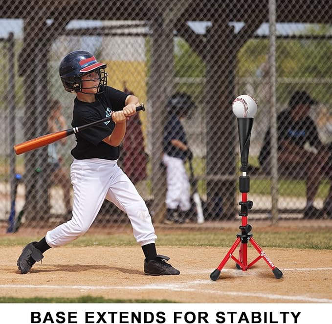 Baseball Tee for Kids,Batting Tee,Softball Tee,Youth Hitting Tee,Teeball Tee,Travel Tee,Easy Adjustable Height