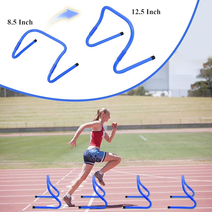 Agility Ladder, Agility Speed Training Set, 20ft 12 Rung Agility Ladder, 4 Agility Hurdles, 5 Resistance Bands, 12 Resistance Cones, Running Parachute, Jump Rope for Athletes, Adults