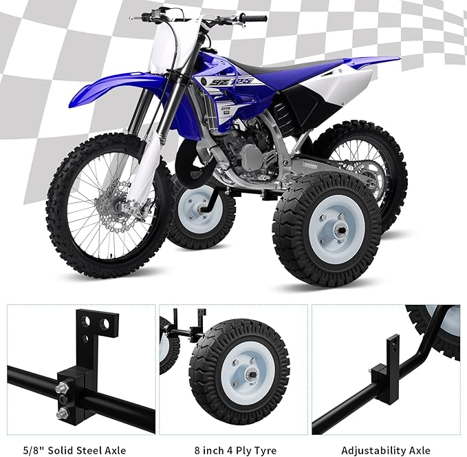 Dirt Bike Training Wheels, Adjustable Height Training Wheels Compatible with XR50 CRF50 Z50 Z50R, Razor MX125 MX400 MX500 MX500, Yamaha PW50 TTR50, and Most 50CC 49cc Motorcycles