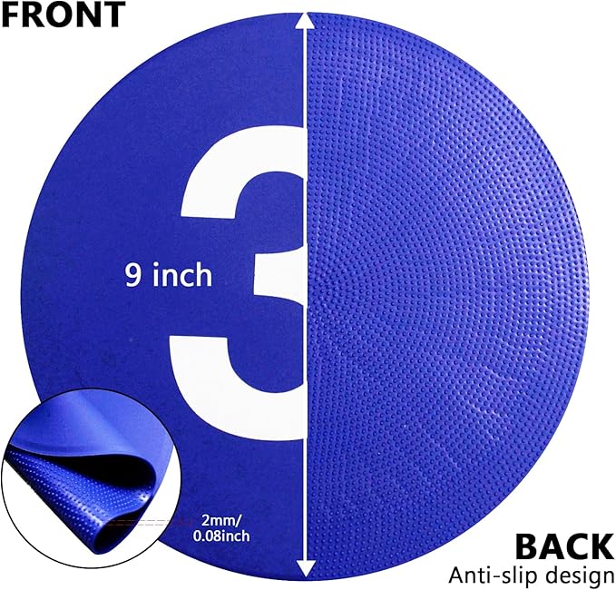 9 Inch Poly Spots, 10/24 PCS Anti-Slip Spot Markers Floor Spots, Waterproof Flat Filed Cones Poly Dots for Agility Drills, Basketball, Football Training, Sport Activities and Exercise