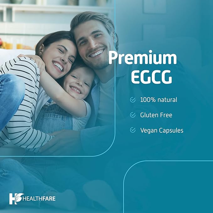 EGCG Green Tea Extract Supplement, 2100mg | 200 Capsules | Standardized 50% EGCG, 98% Polyphenols | 80% Catechins | Non-GMO | Gluten-Free