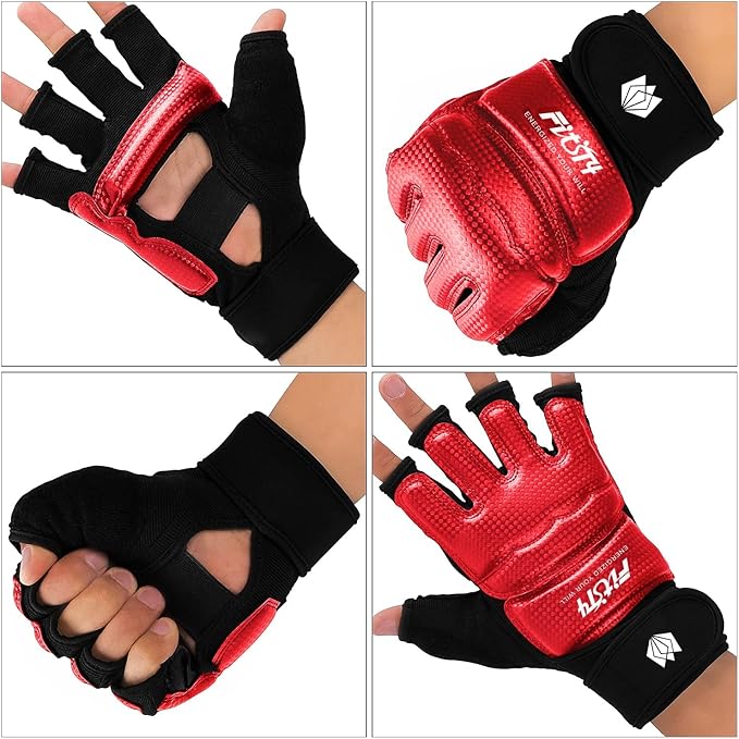 FitsT4 Sports Half Mitts MMA UFC Training Boxing Punch Bag Martial Arts Gloves