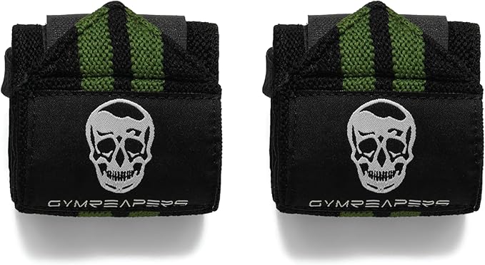 Gymreapers Weightlifting Wrist Wraps (IPF Approved) 18" Professional Quality Wrist Support with Heavy Duty Thumb Loop - Best Wrap for Powerlifting Competition, Strength Training, Bodybuilding