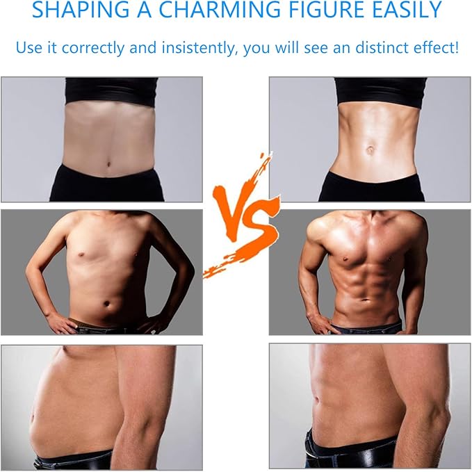 FDA Cleared, ABS Stimulator - EMS Muscle Stimulator, Portable Muscle Training for Abdomen, Abdominal Toning Belt, Fitness Ab Workout Equipment for Women and Men, Black Blue