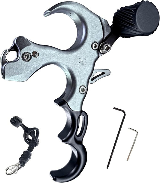 Compound Bow Aid Releaser with Wrist Straps and Adjustment Tool,Archery Release Aids with 3 Thumb Release Adjustable,Aluminum Alloy Aids.for Left and Right Handers.
