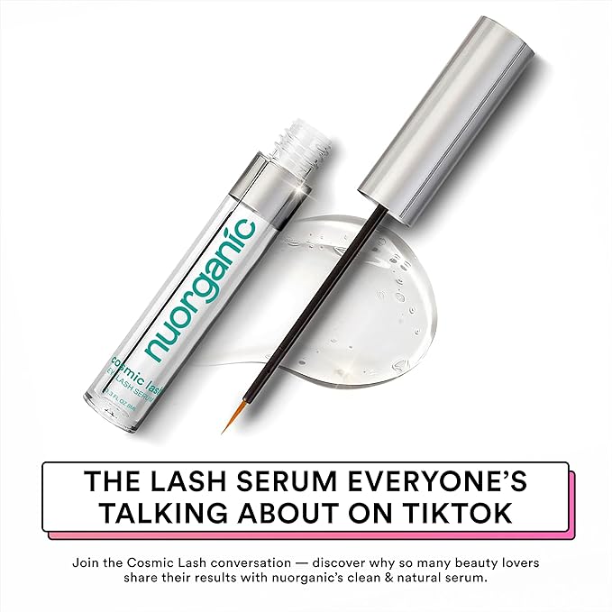 Cosmic Lash Serum Without Prostaglandins | Eyelash Growth Serum for Thicker, Longer, More Defined Lashes | 4-Month Supply XL Size | Made in USA | cGMPA Certified Lab