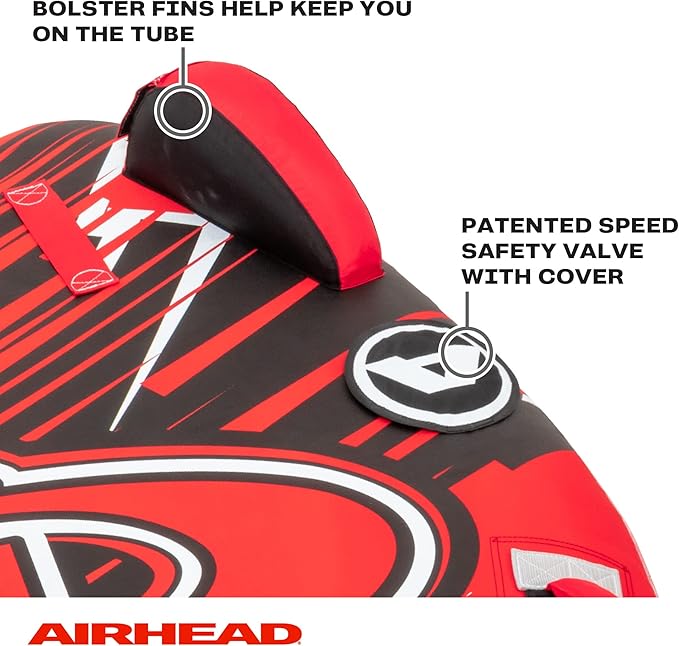 Airhead G-Force Inflatable Towable Tube | 2-4 Rider Models | Dual Tow Points | Full Nylon Cover | Kwik-Connect | Patented Speed Valve | Boat Tubes and Towables
