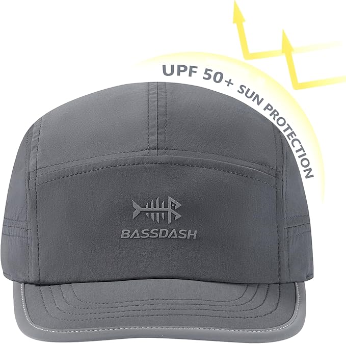 BASSDASH Ultralight UPF 50+ Soft Baseball Caps Unstructured Quick Dry Folding Hat Adjustable for Men Woman Outdoor Activities