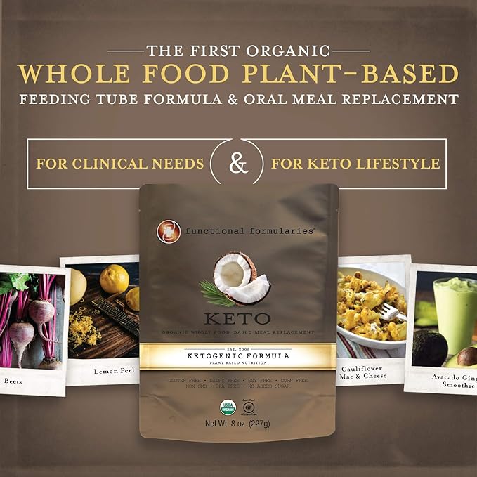 Functional Formularies Ketogenic Meal Replacement Supplement, Add To Your Recipes For Perfectly Balanced Keto Organic Nutrition, 24 Pack