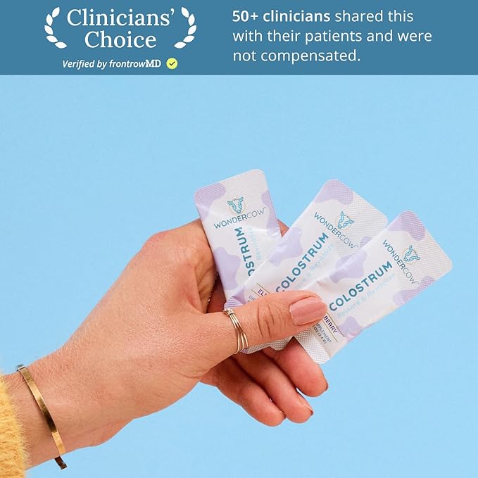 Colostrum Supplement Powder for Gut Health, Immune Support, Muscle Recovery & Wellness | Natural IgG Pure Whole Bovine Colostrum Superfood, Elderberry, 30 Servings