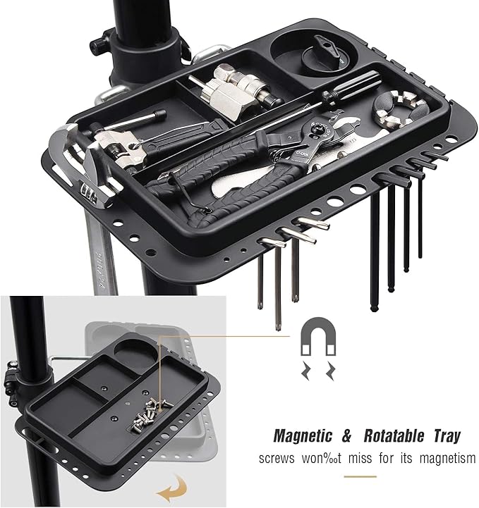 CXWXC Bike Repair Stand -Shop Home Bicycle Mechanic Maintenance Rack- Bike Workstands for Mountain Bike and Road Bike (D:Black Blue)