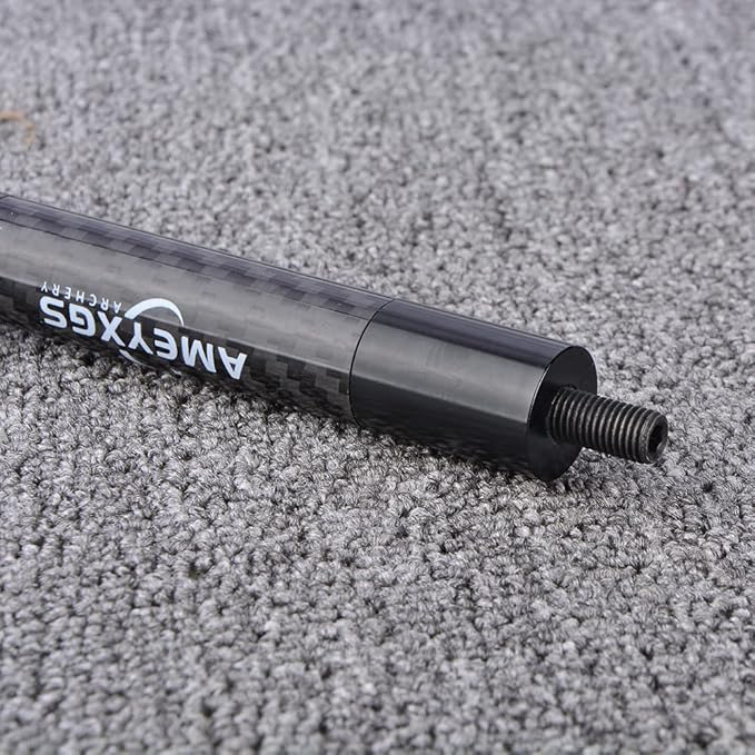 AMEYXGS 6/8/10/12 Inch Archery Bow Stabilizer Carbon Fiber Balance Bar Rod Side Rod Stabilizer Dampen Weight for Compound Bow Recurve Bow Accessory