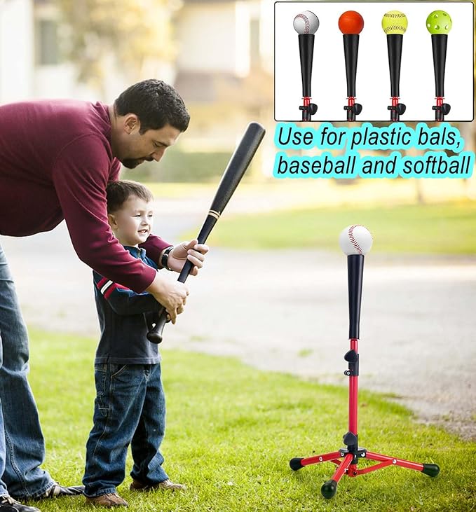 Baseball Tee for Kids,Batting Tee,Softball Tee,tee Stand, Youth Hitting Tee,Teeball Tee,Travel Tee,Easy Adjustable Height 20.5-30.2inch