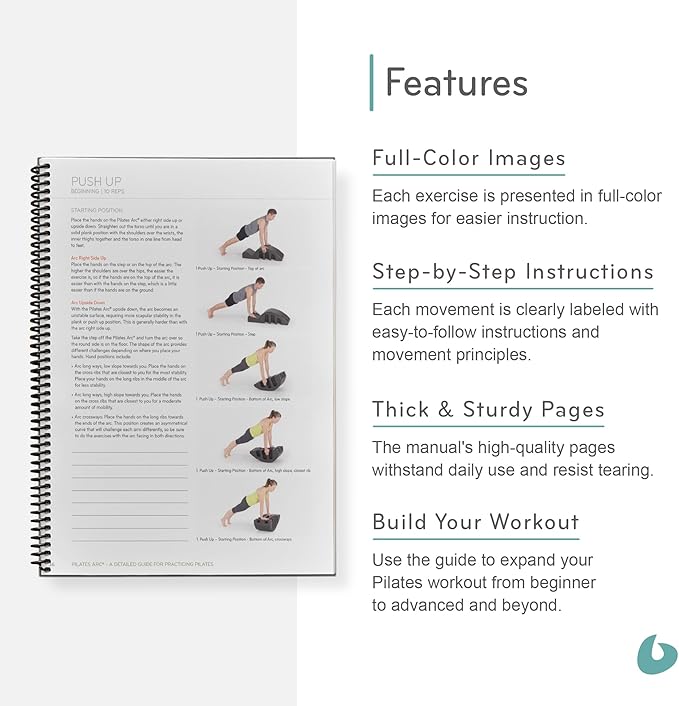 Balanced Body Pilates Arc Guide, Pilates Arc Guide for Workout Equipment, for Home Gym or Studio Use