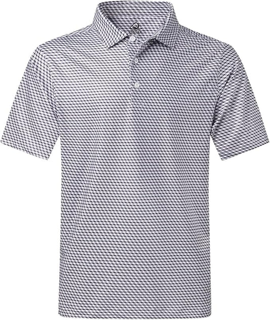 DEOLAX Mens Polo Shirts Fashion Print Mens Golf Shirt Dry Fit Mens Golf Polo Short Sleeve Quick Dry Funny Golf Shirt for Men