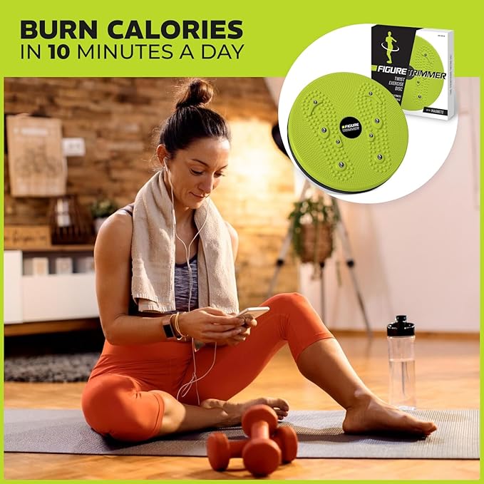Core Abs Twister Board - Waist Sculptor Twister Board for Core & Ab Exercise - Waist Twisting Disc, Dizzy Disc Twist Board for Slimming Workout with 8 Magnets Reflexology
