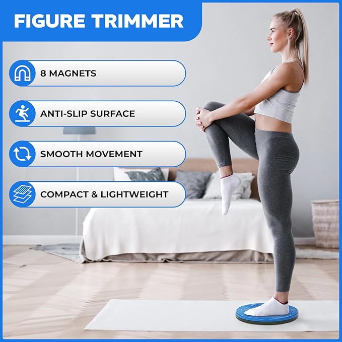 Core Abs Twister Board - Waist Sculptor Twister Board for Core & Ab Exercise - Waist Twisting Disc, Dizzy Disc Twist Board for Slimming Workout with 8 Magnets Reflexology