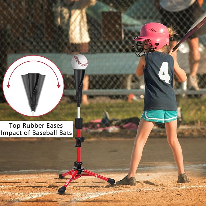 Baseball Tee for Kids,Batting Tee,Softball Tee,Youth Hitting Tee,Teeball Tee,Travel Tee,Easy Adjustable Height
