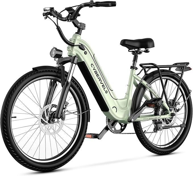 DriftGod 26" Electric Bike for Adults – Powerful 1000W Motor, 48V Removable Battery, 7-Speed, Front Suspension & LCD Display – Commuter and Mountain EBike for Women