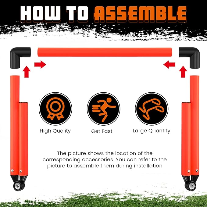 8 Pcs Adjustable Speed Training Hurdles 6" 9" 12" Speed Agility Hurdle Jumping Training Fitness Equipment Plyometric for Athletes Soccer Basketball Track Field