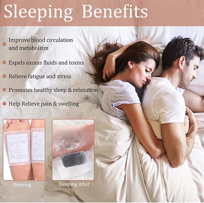 Foot Pads 100 Pieces-Premium Ginger Powder Bamboo Vinegar Feet Pads,Deep Cleansing Foot Patches for Feet Care