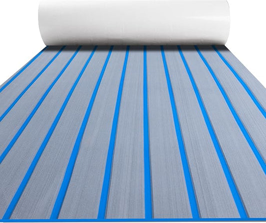FOCEAN Boat Flooring EVA Foam Boat Decking Faux Teak Marine Flooring Boat Mat Boat Carpet Sheet for Motorboat RV Yacht Kayak Surfboard, 94.5"x 47.2"/35.4"/23.6"/15.7"