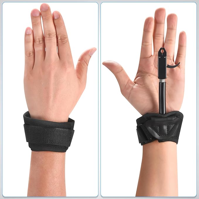 Compound Bow Release Aid Trigger, Professional Adjustable Wristband Archery Thumb Releases Buckle for Hunting Shooting Accessories, Black Wrist Strap
