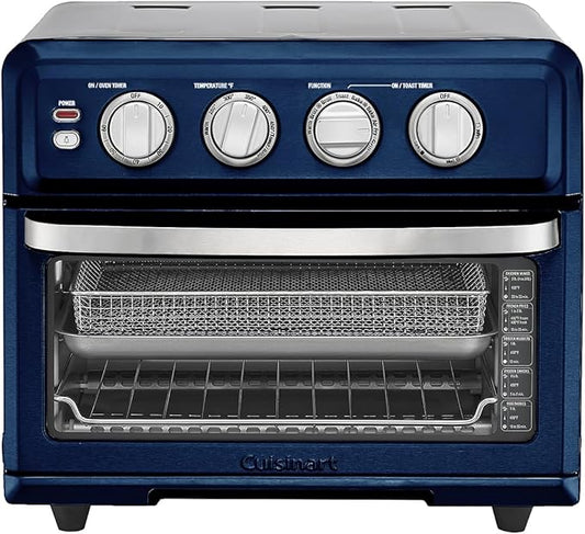 Cuisinart Air Fryer + Convection Toaster Oven, 8-1 Oven with Bake, Grill, Broil & Warm Options, Stainless Steel, TOA-70 (Navy Blue)