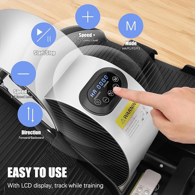 ANCHEER Under Desk Elliptical, Leg Exerciser While Sitting for Seniors with Remote Control, Display Monitor, Electric Seated Pedal Exerciser for Home, Ellipse Leg Exerciser as Seen on TV