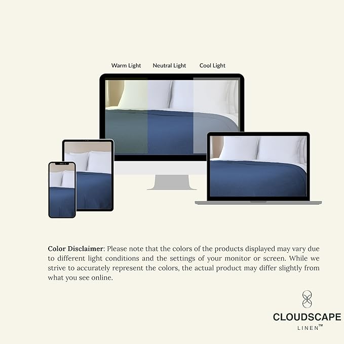 Cloud Scape Linen Herringbone Cotton Throw Blanket for Couch, Bed,Sofa, Home Decor, Soft, Lightweight, All-Season Bed Blanket, 50 x 70,Ensign Blue