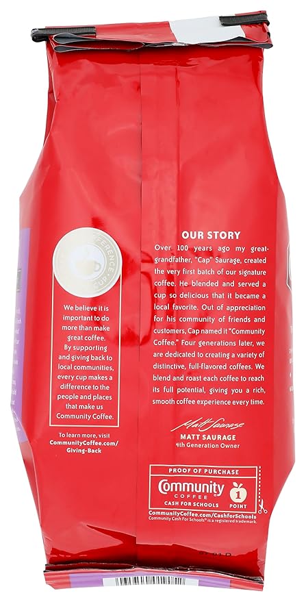 Community Coffee French Roast, Ground Coffee, Extra Dark Roast, 12 Ounce Bag (Pack of 1)