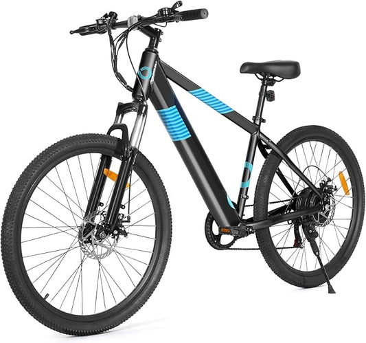 Electric Bike for Adults,36V Built-in Invisible Removable Battery,350W Brushless Motor(Peak 450W) Electric Mountain Bike,26" Tires&Front Fork Suspension,UL Certified 7-Speed