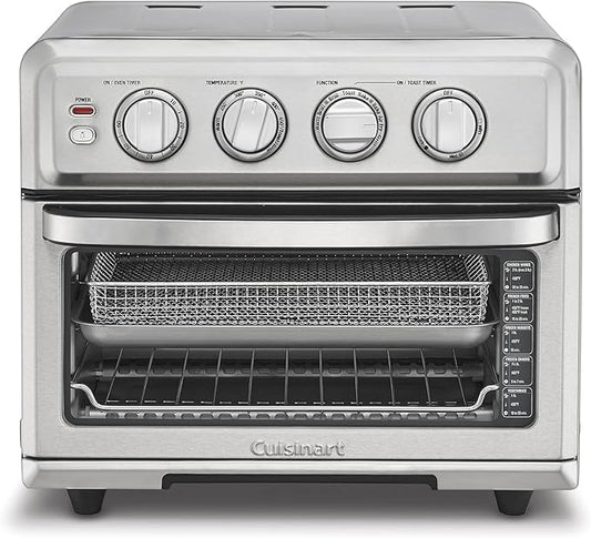 Cuisinart Air Fryer Toaster Oven with Grill, 1800W 8-1 Air Fryer Oven with Bake, Convection Bake, Grill, Broil and Warm Options, Large Capacity, 60-Minute Timer, TOA-70, Stainless Steel
