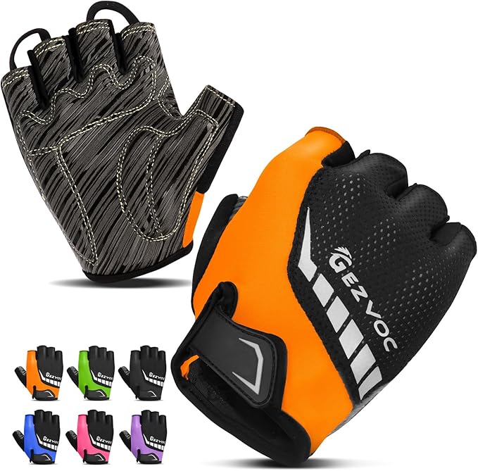 Cycling Gloves with Shock-Absorbing Pad, Extra Grip, Flexible Fit, Light Weight, Breathable for Men and Women Mountain Biking