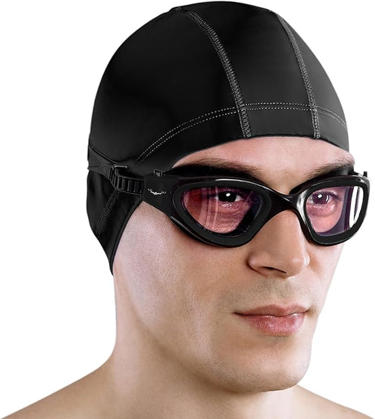 AqtivAqua Swimming Goggles, DX Wide View Swim Goggles for Adult Men Women, Anti Fog No Leaking