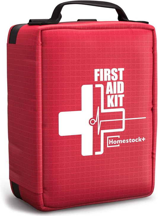 First Aid Kit, Professional Trauma First Aid Kit with Labelled Compartments Molle System for Car, Hiking, Backpacking, Camping, Traveling, and Cycling