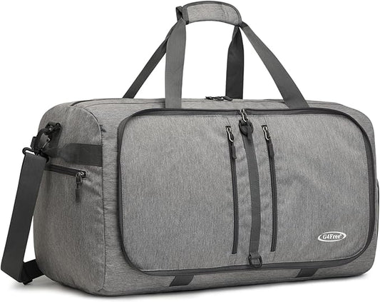 G4Free 40L/65L Foldable Duffel Bag, Water-Repellent Travel Backpack, Lightweight Carry Bag for Overnight Weekender Sports Men Women