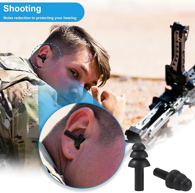 Ear Plugs for Swimming,Sleeping Noise Cancelling,Snoring,Shoting,Working, Reusable Silicone Earplugs, Super Soft Ear Plug for Noise Reduction, Ears Protection (8 Colors)